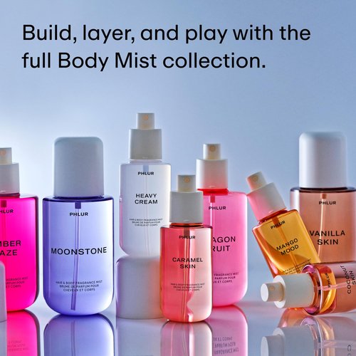 PHLUR Amber Haze Body Mist, 8 Fl Oz - Hair and Body Perfume for Women, Amber & Vanilla Body Spray with Saffron, Jasmine and Musk Fragrance