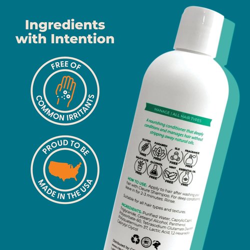 Cleure Hydrating Conditioner | Hypoallergenic, SLS & Paraben Free, Unscented - 12 Fl Oz