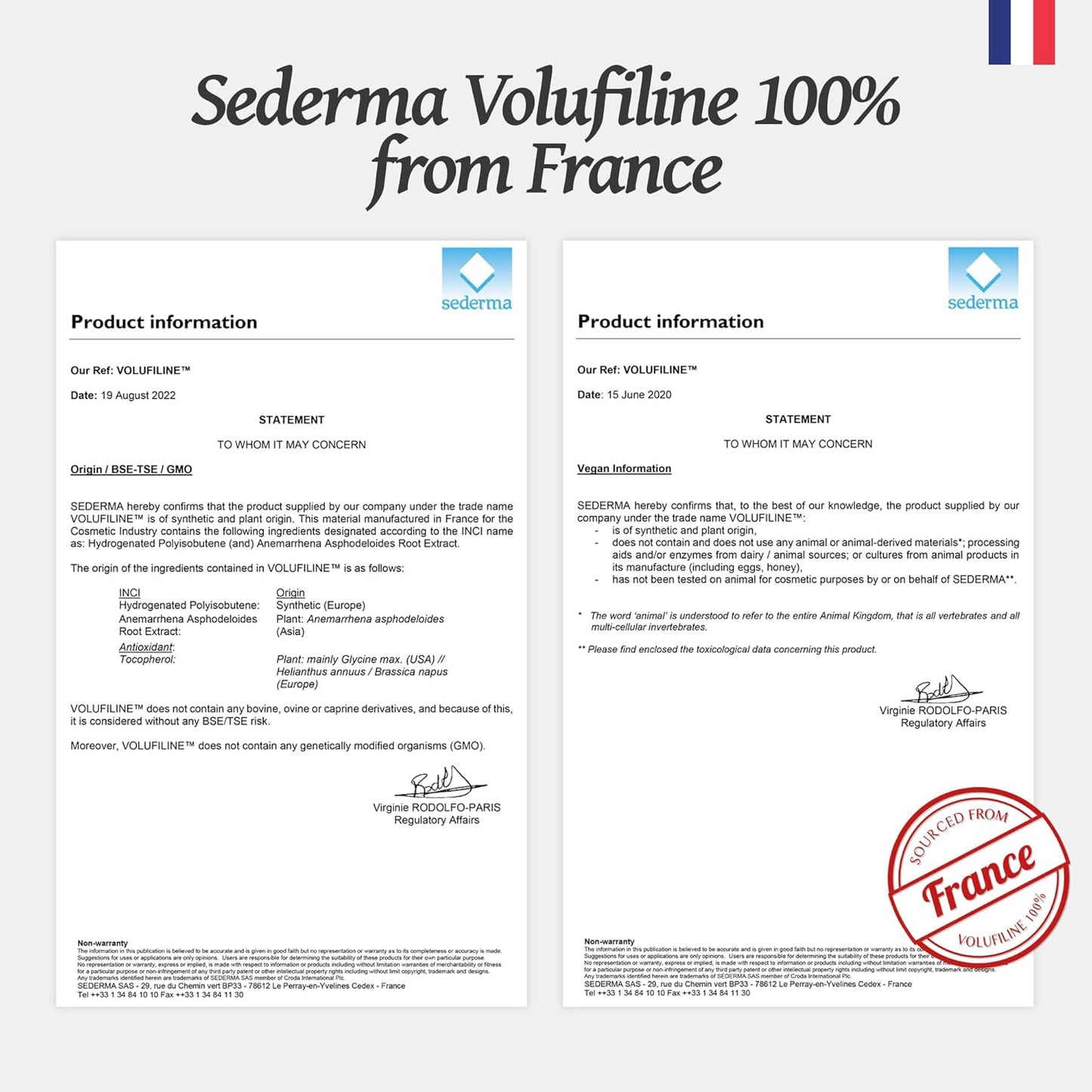 SEDERMA Volufiline 12.5ml - 100% Pure Face Serum for Enhanced Skin Elasticity & Fine Lines