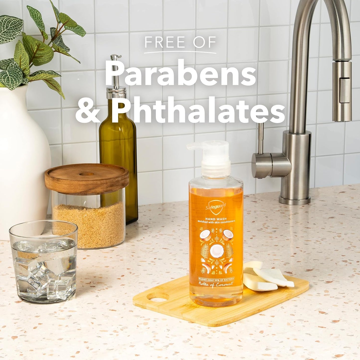 Safeguard Liquid Hand Soap, Micellar Deep Cleansing, Washes Away 99% Bacteria, Made with Natural Moisturizers, Enriched with Skin Conditioners, PH Balanced, Coconut Scent 10.1 oz (Pack of 4)