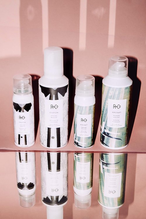 R+Co Aircraft Pomade Mousse - Lightweight Hair Styling Foam for Texture & Volume | Vegan & Cruelty-Free | 2 Fl Oz Travel Size