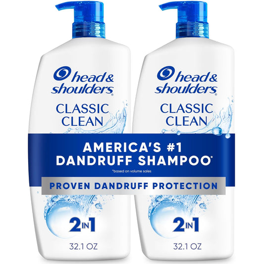 Head & Shoulders 2-in-1 Anti-Dandruff Shampoo & Conditioner - Classic Clean, Fresh Scent, 32.1 fl oz Each