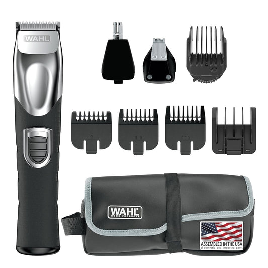 Wahl USA Beard Trimmer - Rechargeable Lithium Ion All-in-One with Detail & Ear/Nose Hair Attachment | Model 9854-600B
