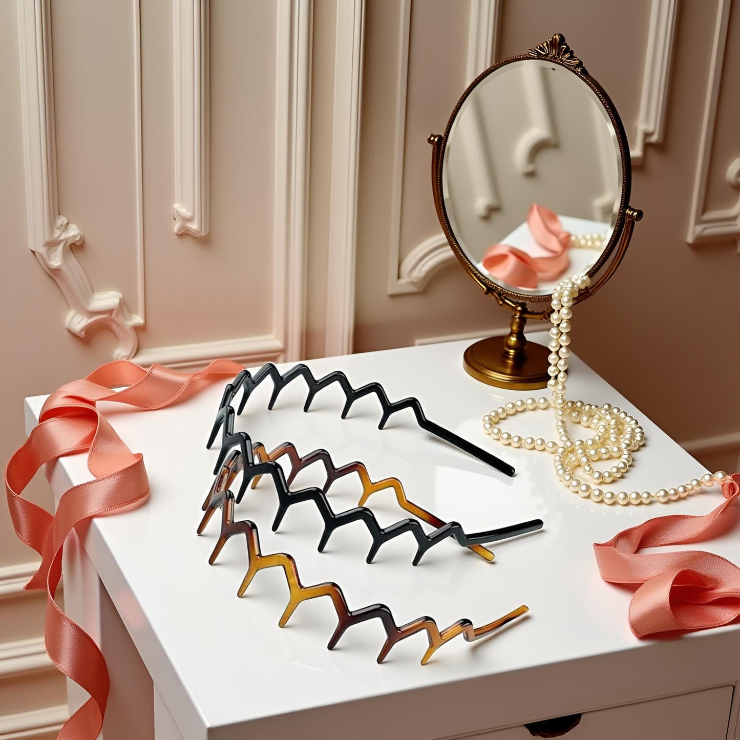 YuanHolumid 2Pcs Zigzag Headband Headband with Teeth Tooth,Plastic Wavy Comb Zig Zag Tooth Comb Plastic Hair Accessories