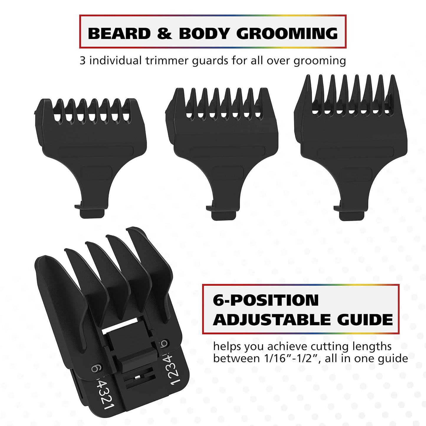 Wahl USA Pro Series Platinum Hair Clipper & Trimmer - Home Haircutting with Color-Coded Combs | Model 79804-100
