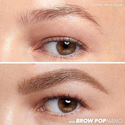 Kosas Brow Pop Nano Eyebrow Pencil - Ultra-Fine 1mm Micro Pencil with Spoolie in Taupe