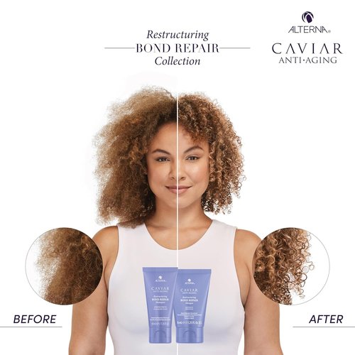 Alterna Haircare CAVIAR Anti-Aging Bond Repair Travel Kit - Strengthens & Protects Damaged Hair | Shampoo, Conditioner, Masque