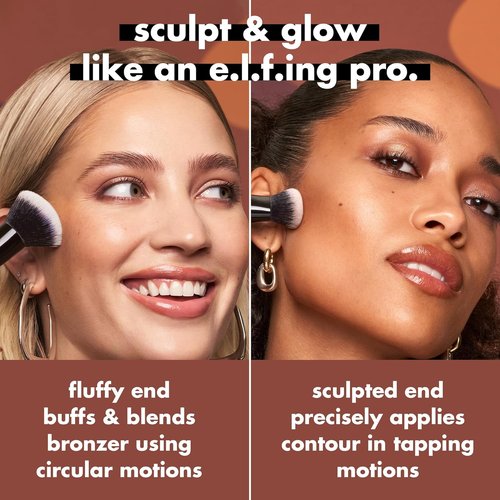 e.l.f. Liquid Bronzer & Contour Duo - Silky Pigmented Formula with Dual-Ended Brush | Vegan & Cruelty-Free