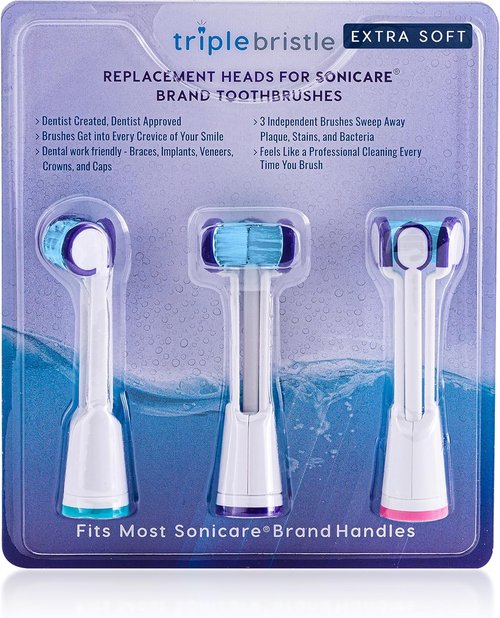 Philips Sonicare® Replacement Toothbrush Heads - Extra Soft Bristles for DiamondClean & Flexcare+ | 3 Pack