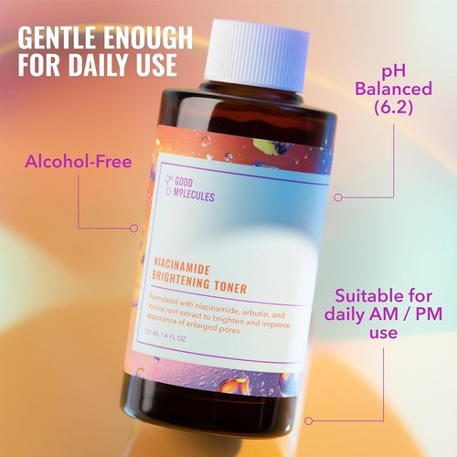 Good Molecules Niacinamide Brightening Toner - Face Toner for Even Skin Tone & Pore Minimizing | 4 oz