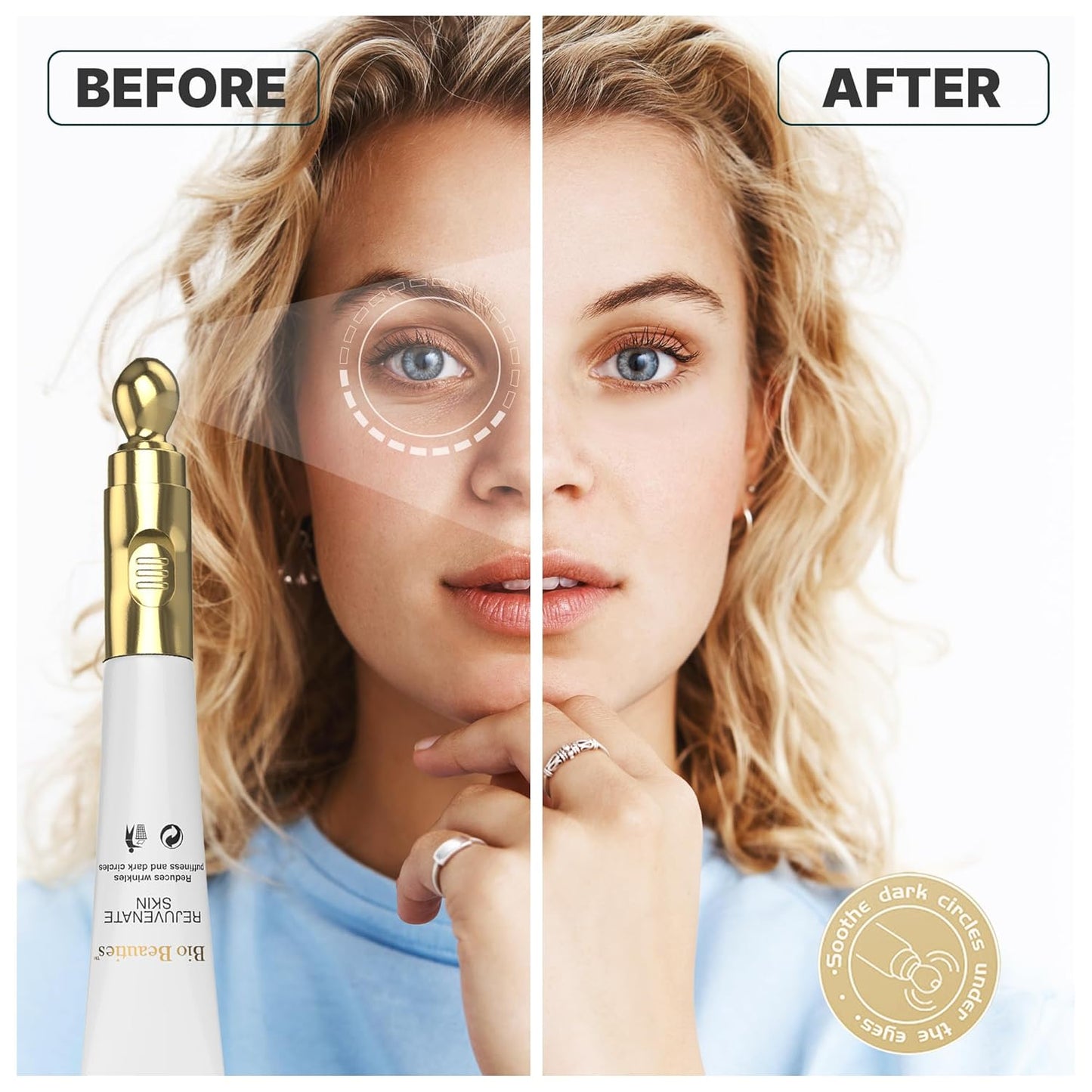 Skiennix Retinol Under Eye Cream - Reduce Dark Circles & Puffiness | Anti-Aging Formula for All Skin Types