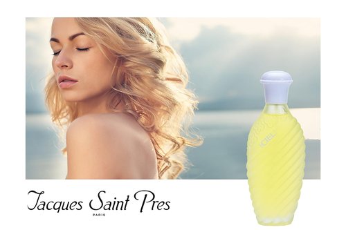Jacques Saint Pres CIEL - Women's Eau De Parfum - Soft Powdery Scent with Vanilla & White Rose - 3.4 Fl Oz