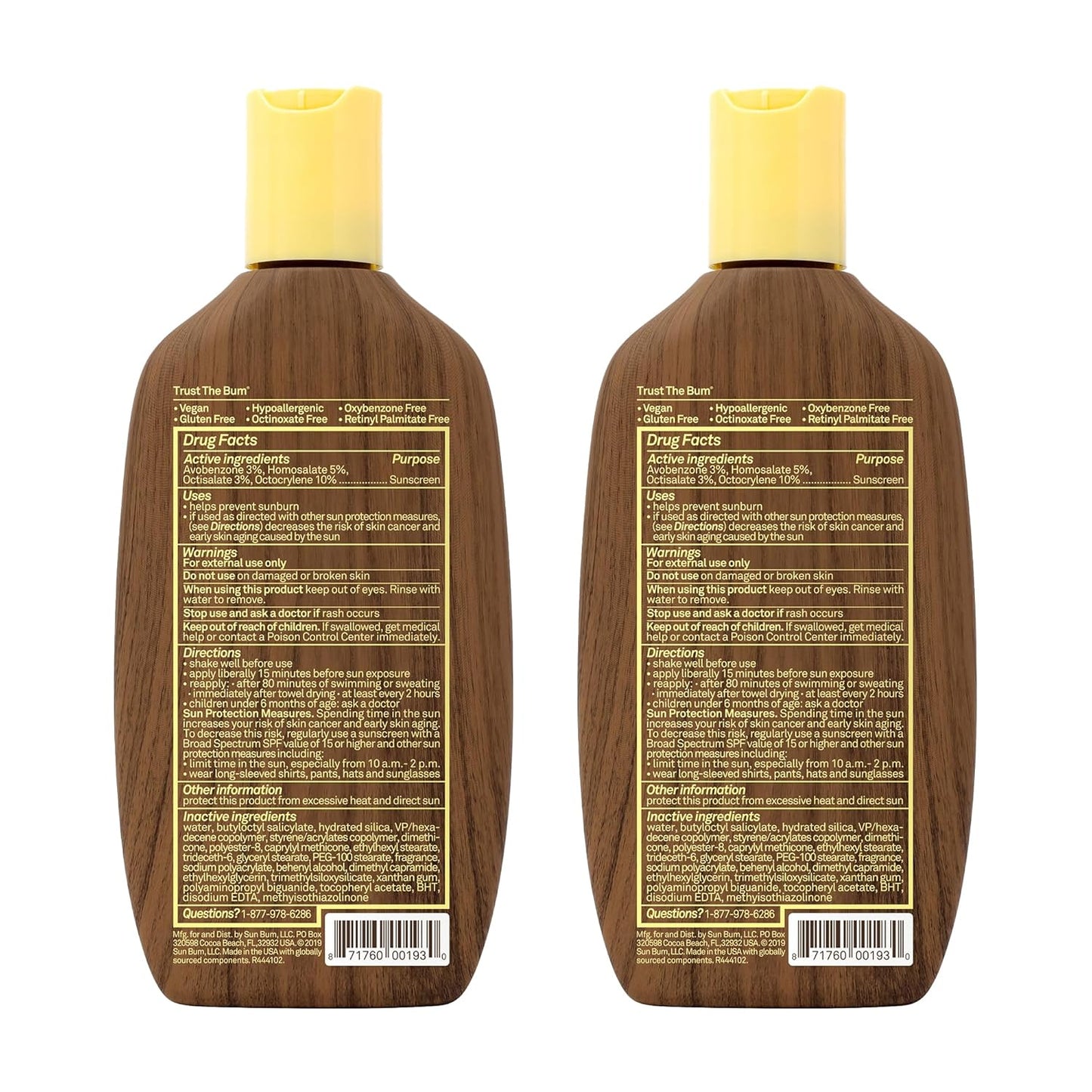 Sun Bum Sunscreen Lotion SPF 30 - Moisturizing, Vegan & Hawaii Compliant | 2 Pack, 8 oz