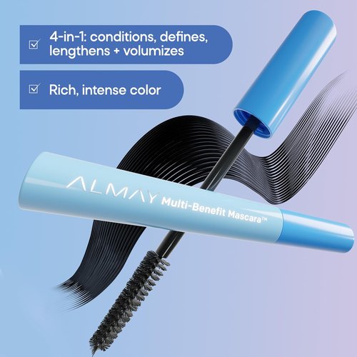 Almay Multi-Benefit Mascara - Volumizing & Lengthening Formula | Hypoallergenic, 502 Black