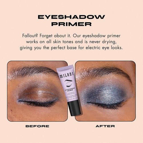 Milani Eyeshadow Primer - Clear Lightweight Base for Crease-Proof Longwear - 2 Pack for All Skin Types