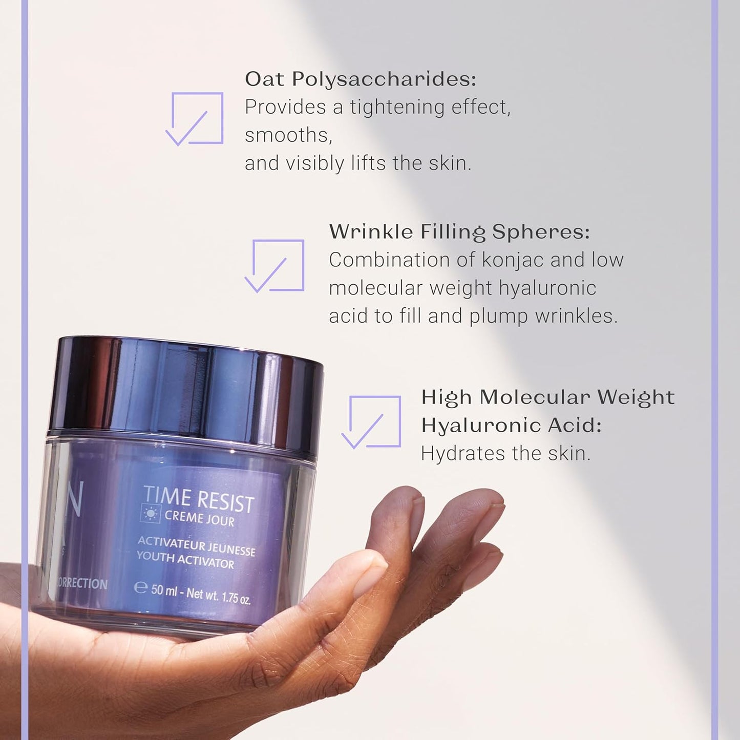 Yonka Time Resist Anti-Aging Cream - Youth Activating Complex for Firming & Wrinkles | 1.76 oz
