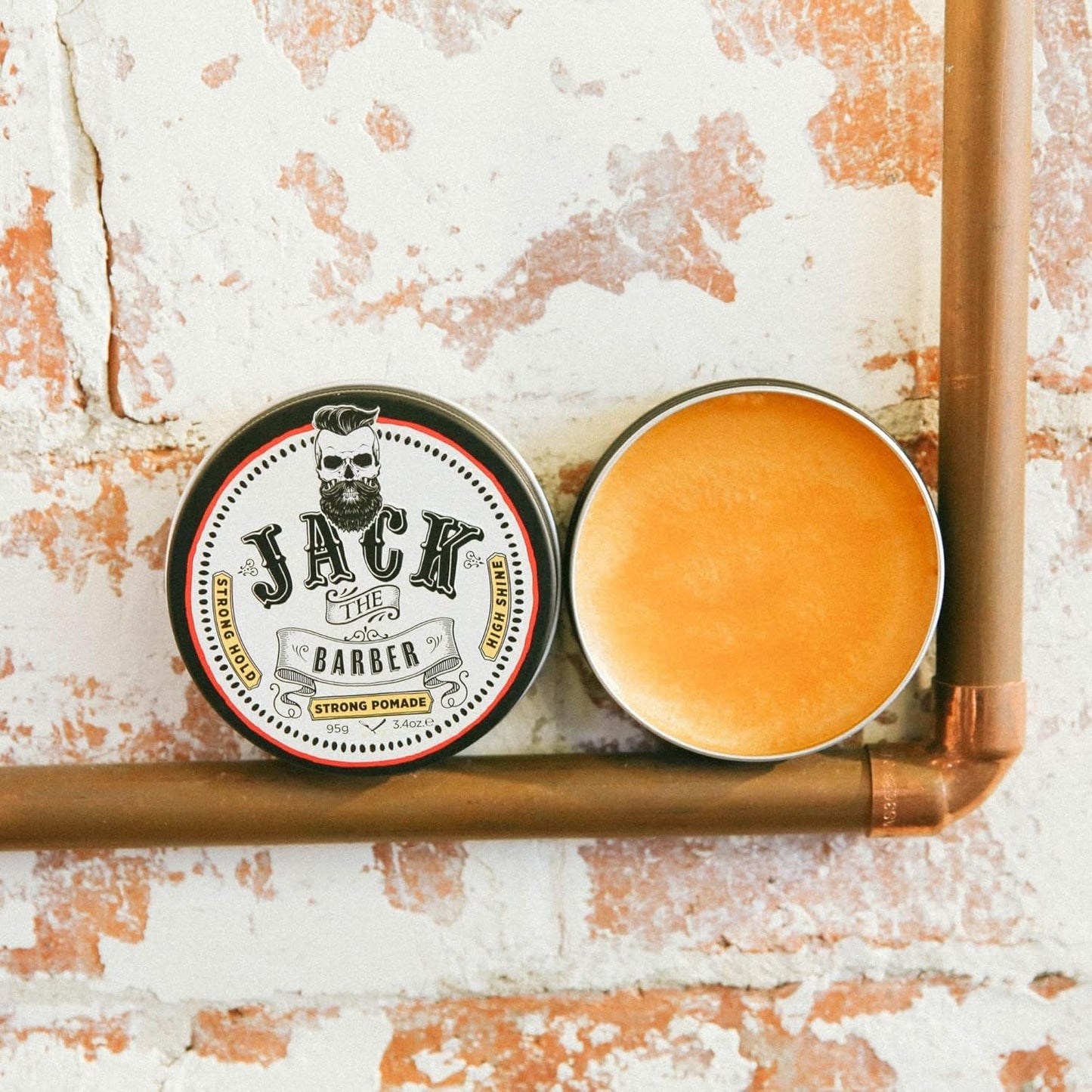 Jack The Barber Pomade - Firm Hold & High Shine for Classic Styles | Easy Wash-Out, Vegan, All Hair Types
