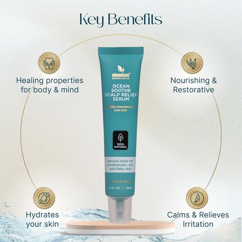 Abundant Natural Health Ocean Soothe Scalp Relief Serum - Magnesium Salt Treatment for Dry Skin | 50mL