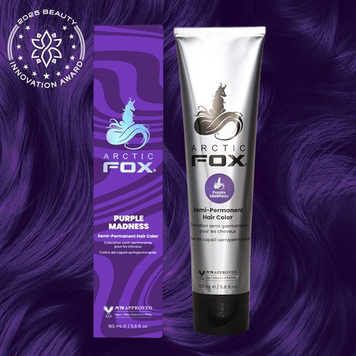Arctic Fox Purple Madness Semi-Permanent Hair Dye - Vegan, Cruelty-Free, Ammonia-Free - 5.6 fl oz