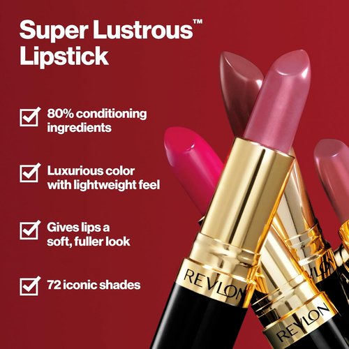 Revlon Super Lustrous Lipstick - Creamy Formula for Soft, Fuller Lips | 044 Bare Affair, 0.15 oz