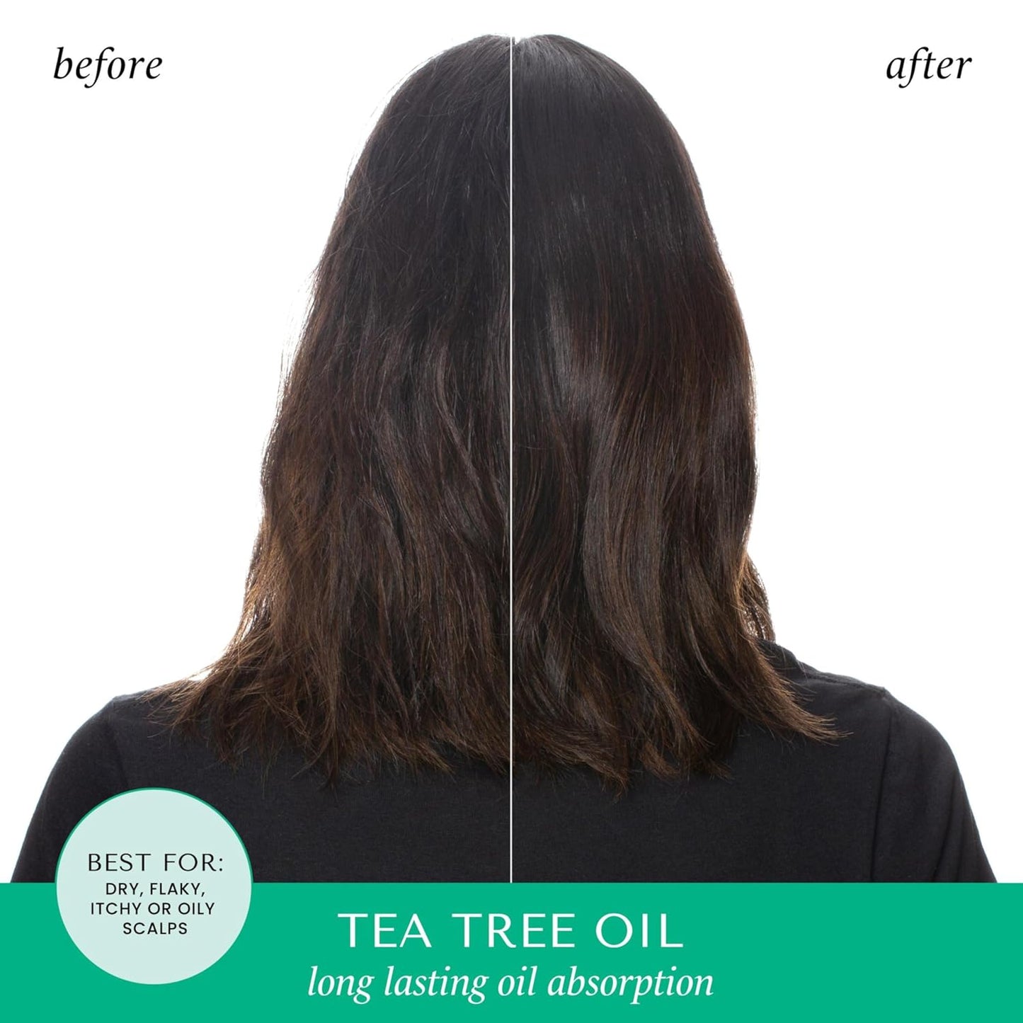HASK Tea Tree Dry Shampoo - Invigorating Formula for Oily Scalps, Hypoallergenic, 8.1oz