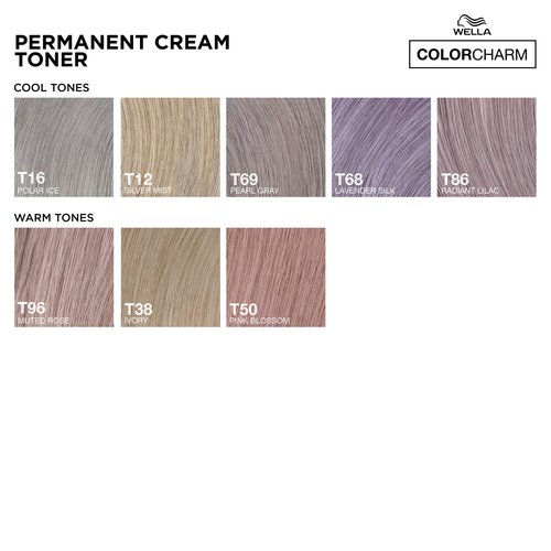 COLORCHARM Permanent Cream Toner | Neutralize Brass | Free of Animal-Derived Ingredients, Parabens & Gluten Free | T69 Pearl Gray | 2 oz