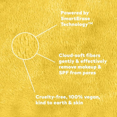 MakeUp Eraser Mini PRO - Effortlessly Remove All Makeup With Just Water | Harry Potter Hufflepuff Design, 1ct