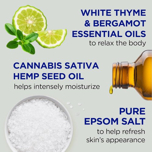 Dr Teal's Body Wash - Pure Epsom Salt & Cannabis Sativa Hemp Seed Oil | 24 Fl Oz (Pack of 4)