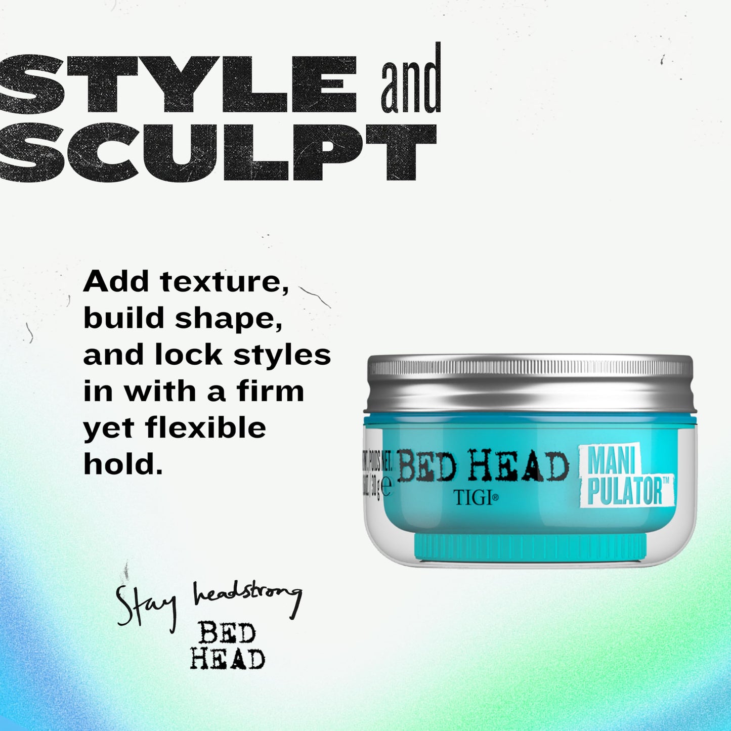 TIGI Bed Head Manipulator Texturizing Putty, Firm Hold Styling Putty for Short to Medium Hair