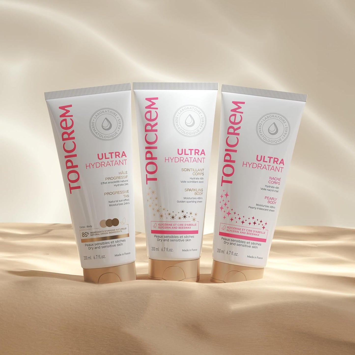 Topicrem Ultra-Moisturizing Tan Lotion - Sensitive Skin Formula | 200ml for Radiant Glow