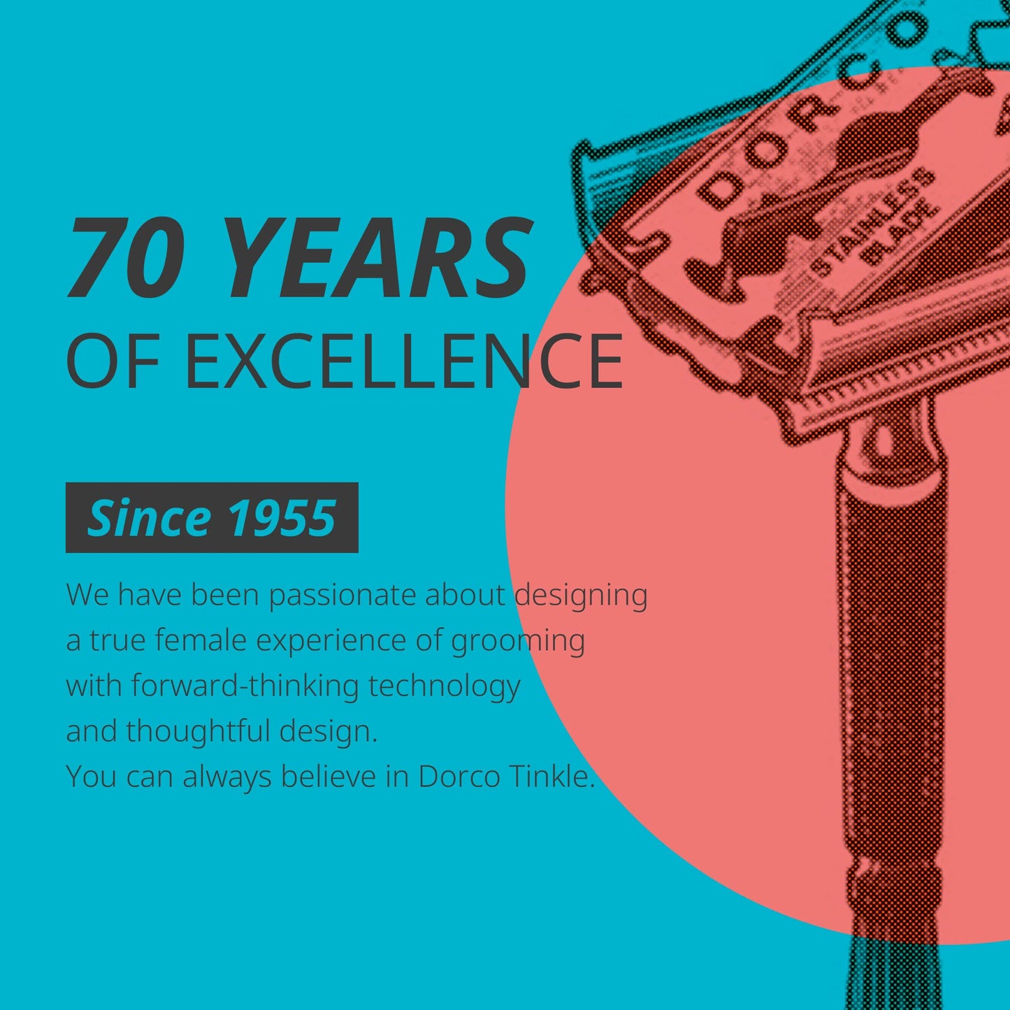 Dorco Tinkle Eyebrow Razors | 18 Razors. (6 Packs of 3) | Eyebrow Trimmer & Dermaplaning Tool | Safe & Easy Facial Hair Removal | Stainless Steel Safety Cover | Ideal for Korean Skincare, Easter Gift