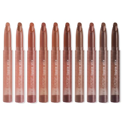 ColourPop Lippie Stix Vault - 10 Nude Lipstick Shades in Matte, Crème & Blur Finishes - Nourishing Formula