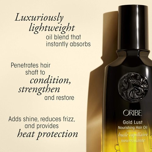 Oribe Gold Lust Nourishing Hair Oil - Revitalize & Hydrate Dry Hair | 3.4 Fl Oz