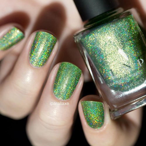ILNP 1UP Lime Green Holographic Nail Polish - Long-Lasting, Chip Resistant, Non-Toxic & Vegan, 12ml