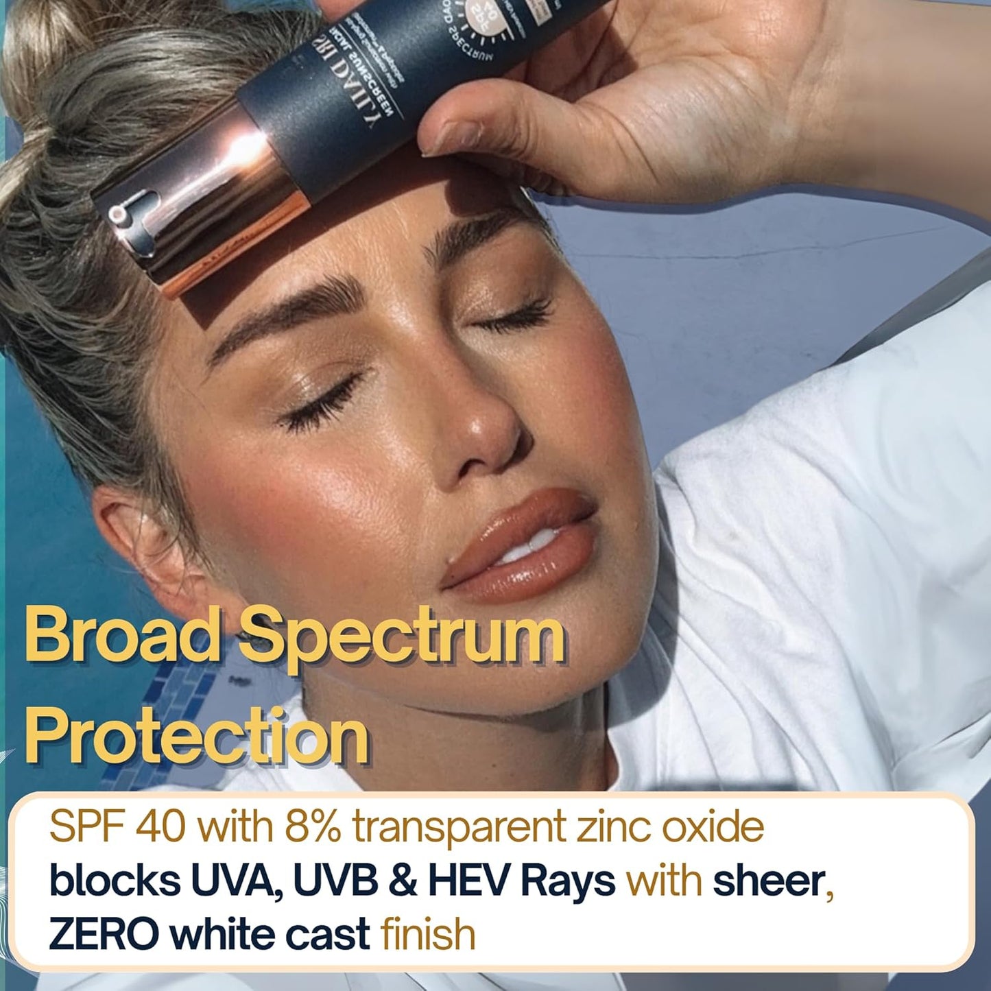 SRILabs Daily Facial Sunscreen - SPF 40 Anti-Aging Formula with Lipochroman & Peptides - 1.7 OZ