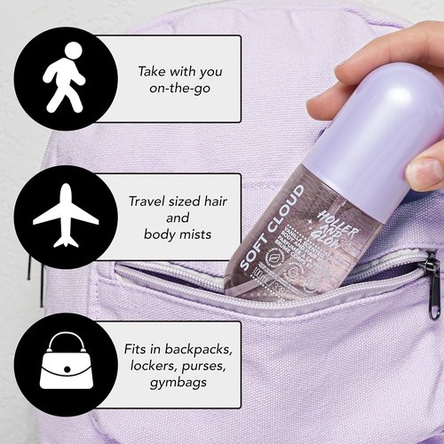 Holler And Glow Mood Boosting Body & Hair Mist - Long Lasting Vanilla Fragrance | 3.38 Fl Oz