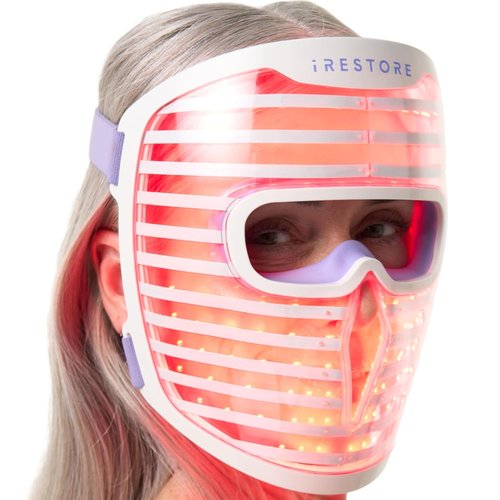 iRestore LED Face Mask - Red Light Therapy for Youthful Skin | 360 LEDs for Wrinkles & Dark Spots