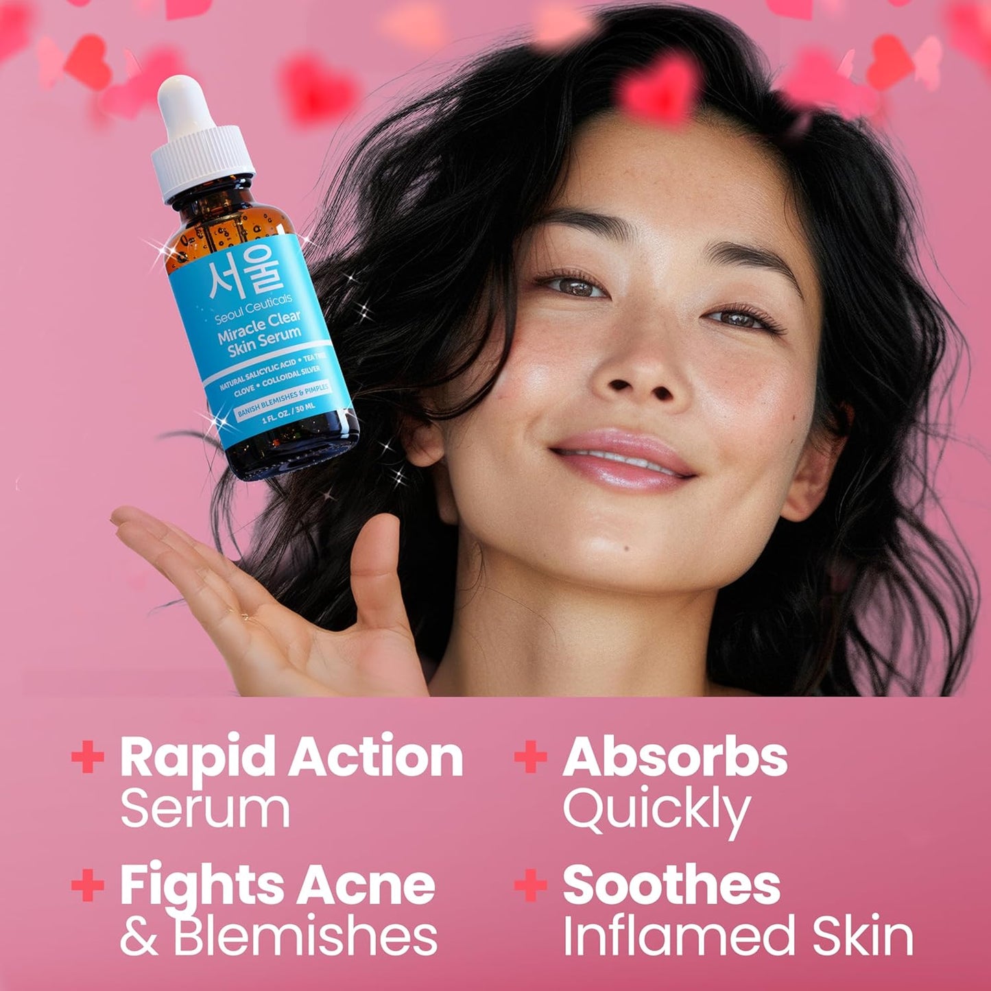 SeoulCeuticals Acne Serum - Rapid Action Skin Care Treatment with Salicylic Acid & Tea Tree | 1oz