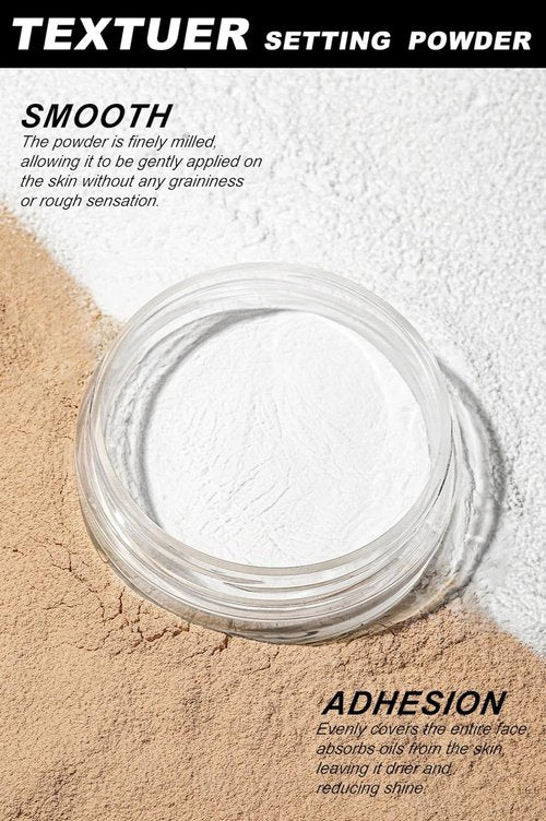 MAEPEOR Matte Setting Loose Powder - Smooth & Lightweight Face Powder for Brightening | 8 Colors (02 Rocks)