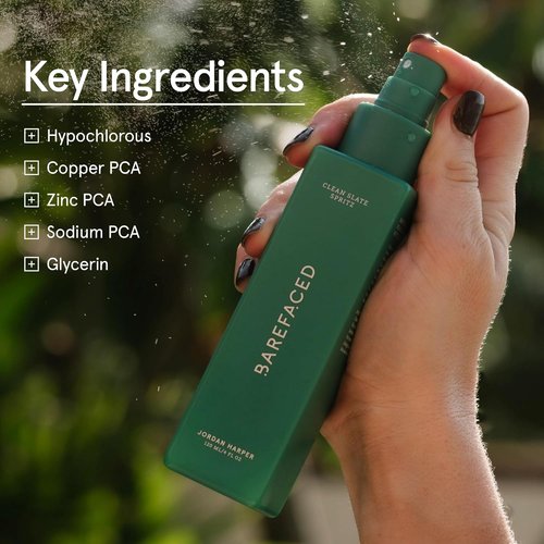 Barefaced Clean Slate Spritz - Hypochlorous Acid Mist for Face & Body, Hydrating Setting Spray, 4 Fl Oz