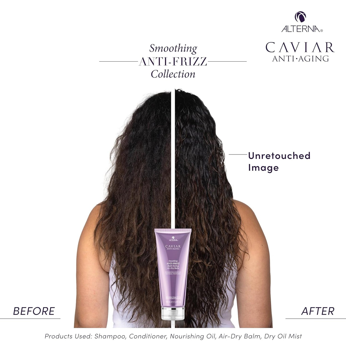 Alterna Caviar Anti-Aging Multi-Styling Air Dry Balm - Controls Frizz & Adds Shine | 3.4 Fl Oz | Sulfate Free