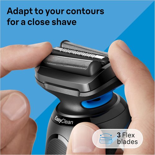 Braun Electric Shaver - Series 5 5150cs Wet & Dry Razor with Turbo Mode & Beard Trimmer | Blue