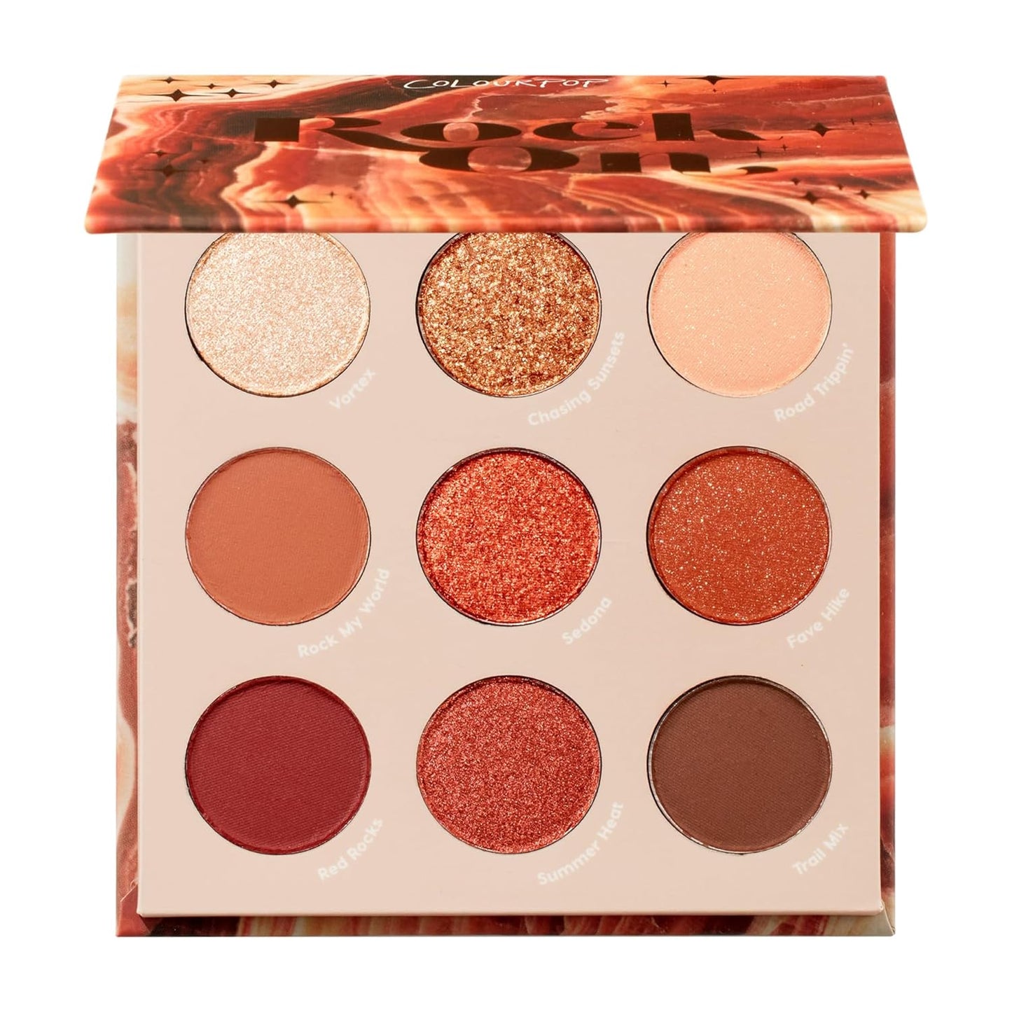 ColourPop Rock On Eyeshadow Palette - High-Pigment Warm Terracotta Shades with Metallic & Matte Finishes (0.3 oz)