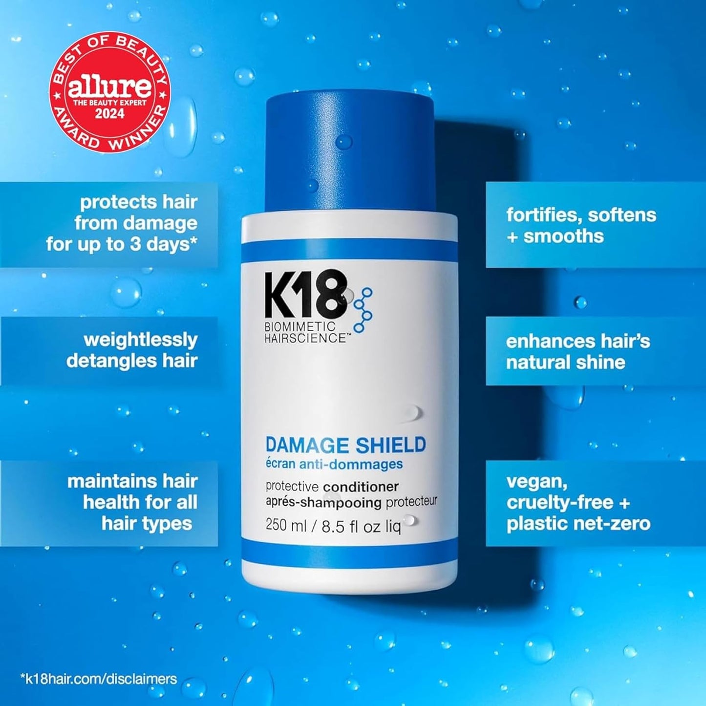 K18 Damage Shield Conditioner - Protects Hair from Daily Damage, Enhances Strength & Shine