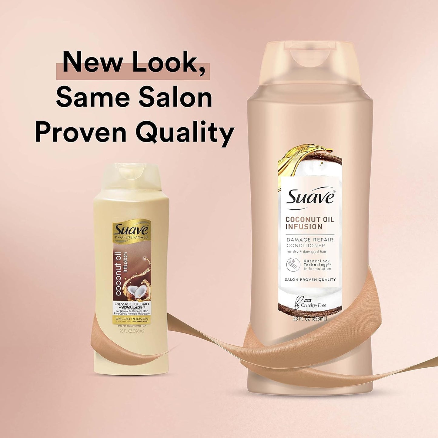 Suave Professionals Repairing Conditioner - Coconut Oil Infusion for Soft, Smooth Hair | 28 oz