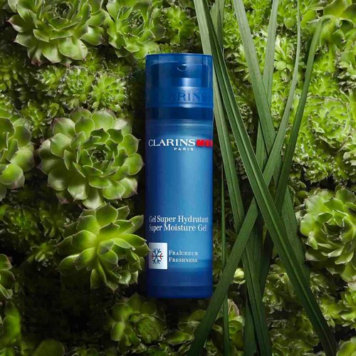 CLARINS MEN Super Moisture Gel - Cooling Hydrating Gel for Men | Soothes, Mattifies & Energizes | 1.7 Ounces
