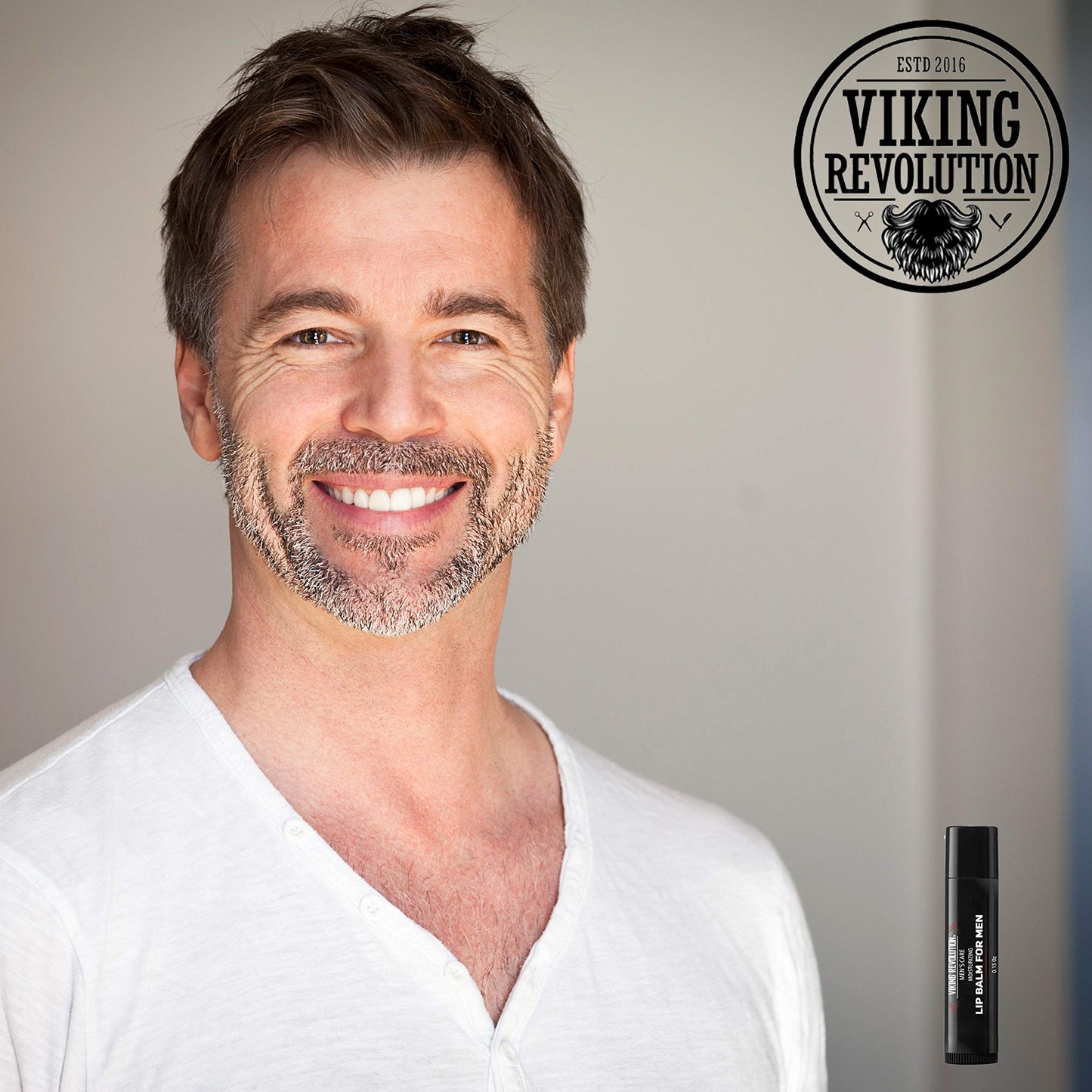 Viking Revolution All Natural Lip Balm for Men - Moisturizer for Dry, Cracked, Chapped Lips with Menthol, Vitamin E - Gifts for Men (4 Pack)