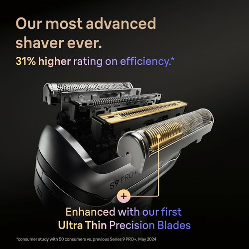 Braun Series 9 PRO+ Electric Shaver - Pro SensoAdapt Technology | 6-in-1 SmartCare Center, Black