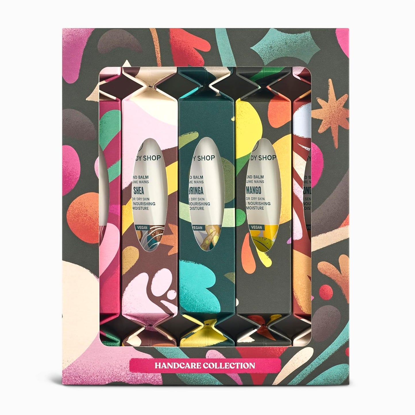 The Body Shop Handcare Collection Gift Set - 5 Vegan Hand Balms in British Rose, Shea, Moringa, Mango & Almond Milk