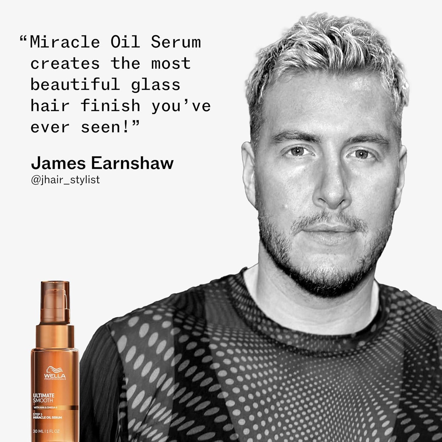 Wella Professionals ULTIMATE SMOOTH Miracle Oil Serum - Nourishing Formula for Frizzy Hair | Color Safe & Heat Protectant